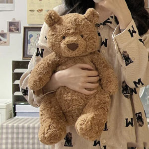 28/35/40cm Soft Bear Plush Toys Dark Brown Bear Hugging Pillow Stuffed Animal Cushion Children Birthday Gift
