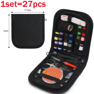 Polocat 27Pcs Sewing Kit Set Home Sewing Storage Bag Portable Household Sewing Box