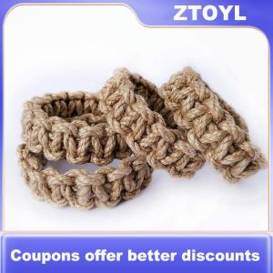 【ZTOYL】 Cổ điển gai dây rèm khóa clip tie trở lại Rèm dây đeo tay dệt Twist thắt nút Rèm chủ Tieback trang trí nhà