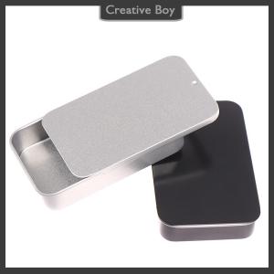 [Creative] 80*50*15mm Mini Iron Box Slide Cover Storage Box Portable Tin Boxes Container