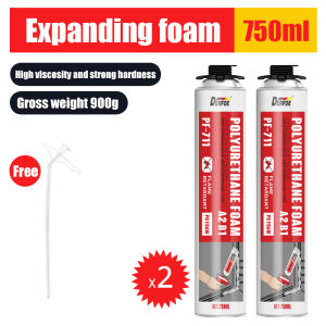 ✨Durable for 50 years✨Expanding foam 750ml Spray Sealant 500 times expanded thermal insulation Waterproof Quick Drying Fills Cracks Joints Gaps Around Pipes Vents waterproof sealant Polyurethane Foam