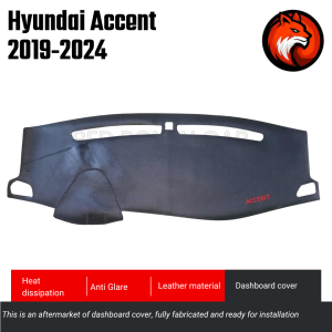 Hyundai Accent 2019-2024 High-Quality Black Dashboard Cover