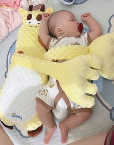 Gối Ôm Cho Bé Sơ SInh BAFABY Vỗ Ru Bé Ngủ Nhung Hạt Mịn Mát Sa Giúp Bé Ngủ Ngon Hơn - 375
