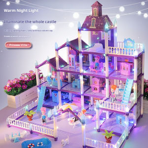 3D DIY Fantasy Princess Castle Villa Assembly Doll House Set Toys Girls Home Toys & 3D Kids Toys