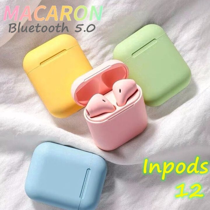 Prambunan Store Earphone Bluetooth Nirkabel Mini Macaron InPods