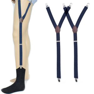 BETTERFORM Gift for Men Adjustable Elastic Non-slip Clamp Y-Style Shirt Garters Holders Shirt Stays for Men Non-Slip Locking Clamps Shirt Tucker