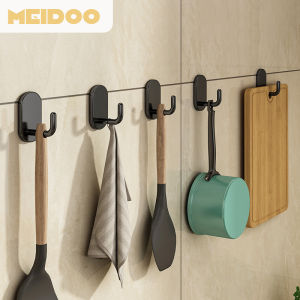 MEIDOO Stainless Steel Wall Hook Kitchen Stick Hook Kitchenware Hook Bathroom Coat Hook