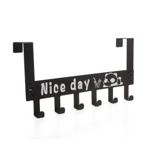 Door Hook Aluminum Over The Door Mounted Indoor Clothes Drying Rack Portable Organizer Coat Hat Rack With Hook