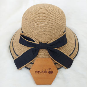 Topi pantai oval pita tebal PO1 / Topi pantai dewasa / Topi pantai