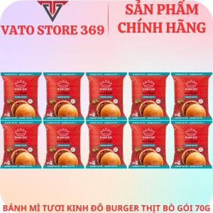 Bánh mì tươi KINH ĐÔ burger thịt bò gói 70g