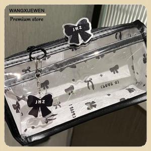 [COD] กระเป๋าใส่ดินสอโปร่งแสงลายการ์ตูนกระเป๋าใส่เครื่องเขียนหลายชั้นแนวตั้งขนาดใหญ่จุได้เยอะกระเป๋าใส่ไปโรงเรียนกระเป๋าเครื่องสำอาง