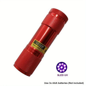 Alonefire 9LED UV 395nm Aluminum Alloy UV Detector Mini Flashlight Travel Fluorescent Agent Detection Lamp