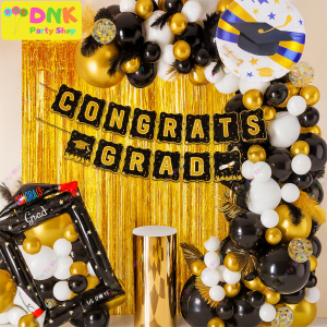 Happy Graduation Party Theme Congrats Graduate Balloon Set Banner Decor Foil Rubber Congratulations