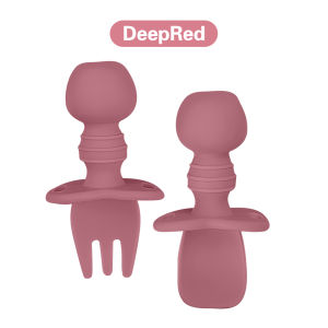 Bevavar Set Training Spoon Silicone Sendok Garpu Makan Anak Sendok Mpasi Bayi