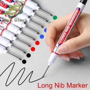 3pcs Spidol Tukang Penanda Kepala Panjang Pulpen Tulisan Serbaguna Tukang Bangunan Lubang Dalam Spidol Berminyak Tahan Air Cepat