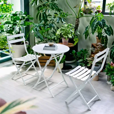TREDEY Outdoor and Balcony Furniture 2 chairs and 1 table set can rest drink coffee and enjoy time
