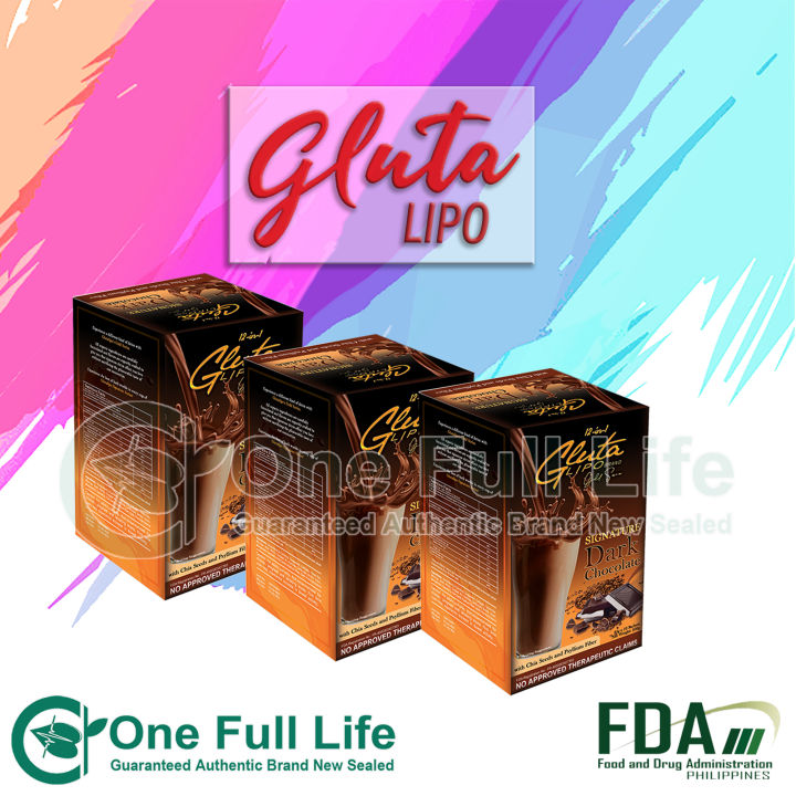 Gluta Lipo GlutaLipo Gold Series Signature DARK CHOCOLATE 3 Boxes