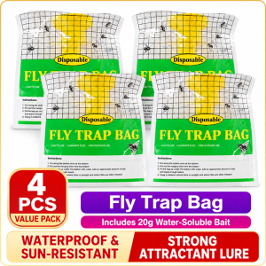 FLIES CANT ESCAPE Fly Trap Bag Fly Catcher Perangkap Lalat Ubat Lalat Hanging Fly Trap Outdoor Fly Bait Trap Disposable Fly Catcher Garden Fruit Fly Trap 捕蝇神器