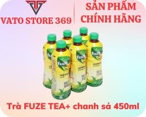 Trà chanh với sả FUZETEA+ chai 450ml