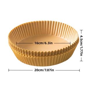 100 Pcs Kertas Alas Air Fryer / Air Fryer Parchment Paper-Disposable Anti Lengket & Mudah Dibuang