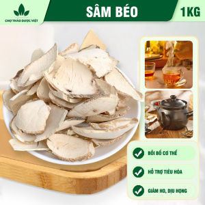Sâm béo khô 1kg trà sâm béo rừng trắng thái lát thơm sạch dùng pha trà - Chợ Thảo Dược Việt