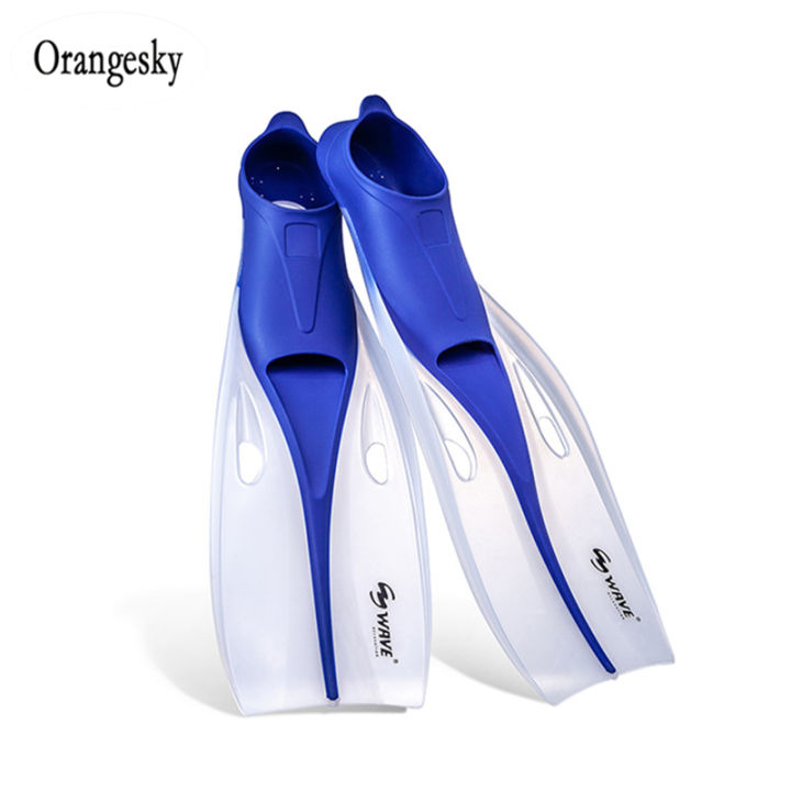 Orangesky Diving Fins Full Foot Pocket Swimming Flippers Open Toe ...