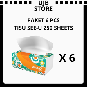 Tisu See-U Facial 250 sheets Tissue Tisue See-U Paket 6 Pcs