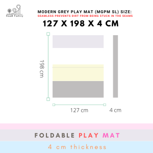 RaaB Family™ High Density Foldable Vegan PU Leather Seamless Playmat (127 x 198 x 4 cm) Model: MGPM(SL)