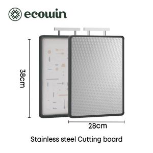Ecowin Stainless Steel Chopping Board Papan Pemotong Keluli Tahan Karat Bebas Acuan Antibakteria
