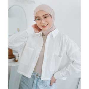 Kemeja Crop Linen Oversize Kemeja shirt Linen Outer Crop Linen