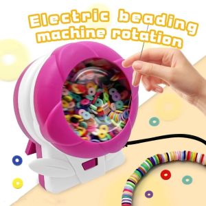 FOUNDTWO Nhanh chóng đính hạt Máy quay hạt điện với kim Quay nhanh Bộ dụng cụ quay hạt Công cụ tiện lợi Hạt đất sét phẳng Thiết bị đính hạt Đồ thủ công tự làm