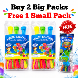 Buy2 Free1 / 1pack 37pcs balloon Water Ball FREE Tube Bomb Mix Color Outdoor Party Garden Pool Toy Kid 打水仗气球水球泳池小孩儿童水上游戏