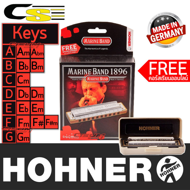 Gaita Hohner Marine Band 1896 D | Diatônica | Ré (D