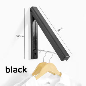 【Daily Suki Store】Foldable Wall Mounted Clothes Hanger-Space Saving Drying Rack (Single Rail) | Heavy Duty & Instant Fold | Retractable Clothes Organizer for Home