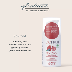 TOOFRUIT So Cool | My Face Gel 5+ | Pre-teen acne management lightweight non-greasy face gel for kids | organic lotion