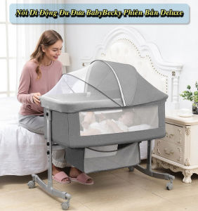 Nôi Di Động Đu Đưa BabyBecky Phiên Bản Deluxe Cao Cấp - EuroHome