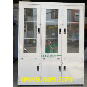 TỦ SẮT HỒ SƠ 6 CỬA KÍNH TĨNH ĐIỆN CAO CẤP GIAO NHANH HCM