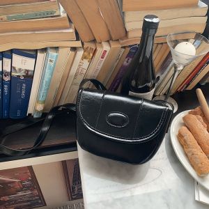 IELGY กระเป๋ากระเป๋าหนังนิ่มแว็กซ์น้ำมันย้อนยุคผู้หญิงคนส่งเอกสารสะพายไหล่แบบลำลองเข้ากับทุกชุดได้