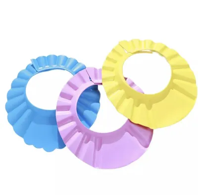 [SG STOCK] Adjustable Baby Shampoo Bath Shower Cap Hat For Babies Kids and Children Wash Hair Shield Face