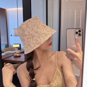 [HCM]Mũ bucket ren hoa xuân hè họa tiết nổi nón chống nắng vành cụp che mặt Nhật Bản có thể gấp gọn có dây điều chỉnh size