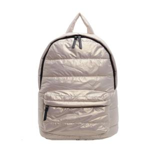 Womens Large Capacity Metallic Quilted Puffer Backpack Lightweight Travel School Adjustable Shoulder Bag with Zippered