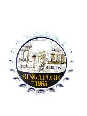 Singapore Travel Souvenirs Fridge Magnet Mug Cup Coaster Bottle Beer Drink Opener