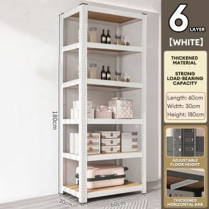 Rack Metal Rack Multilayer Steel Rack Organizer Shelves Stainless Rack Storage heavy 6 Layers