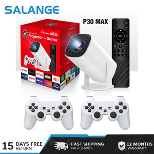 Salange 3D เกมโปรเจคเตอร์ P30MAX ย้อนยุควิดีโอเกมคอนโซลไร้สายควบคุม 4K ULTRA HD Plug and Play Android11 BT5.0 720P โฮมเธียเตอร์