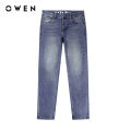 OWEN - Quần jeans Regular Fit QJR231899 màu Xanh chất liệu Cotton Spandex. 