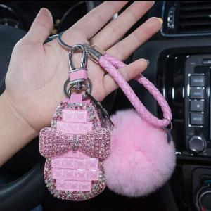 Key Wallet Diamond Fur Dompet Gantungan STNK Kunci Mobil Motor Car Premium
