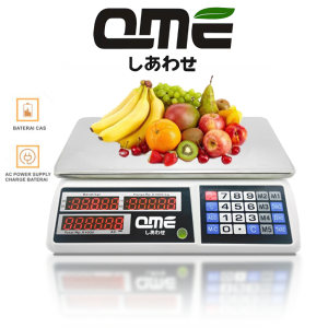 QME Timbangan Buah digital 40kg Digital Computing Scale 40kg Double Display Timbangan Buah 40kg