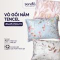 Vỏ gối nằm lụa TENCEL cao cấp SEN ĐÁ 50x70 45x65 cm họa tiết, áo gối giữ độ ẩm bảo vệ làn da, ko ma sát nâng niu mái tóc. 