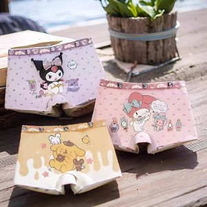 4Pcs Sanrio Kids Girls Panties Lovely Cinnamoroll Kuromi Melody Children Triangle Underwear Soft Cotton Boxed Briefs for Girl
