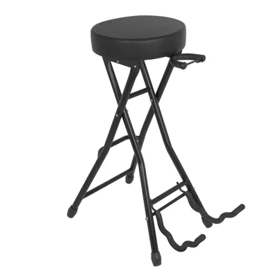 【Free-delivery】 Guitar Bass Stool Chair String Instruments Accessories One-Piece Folding Seat Foot Stool Guitar Accessories
